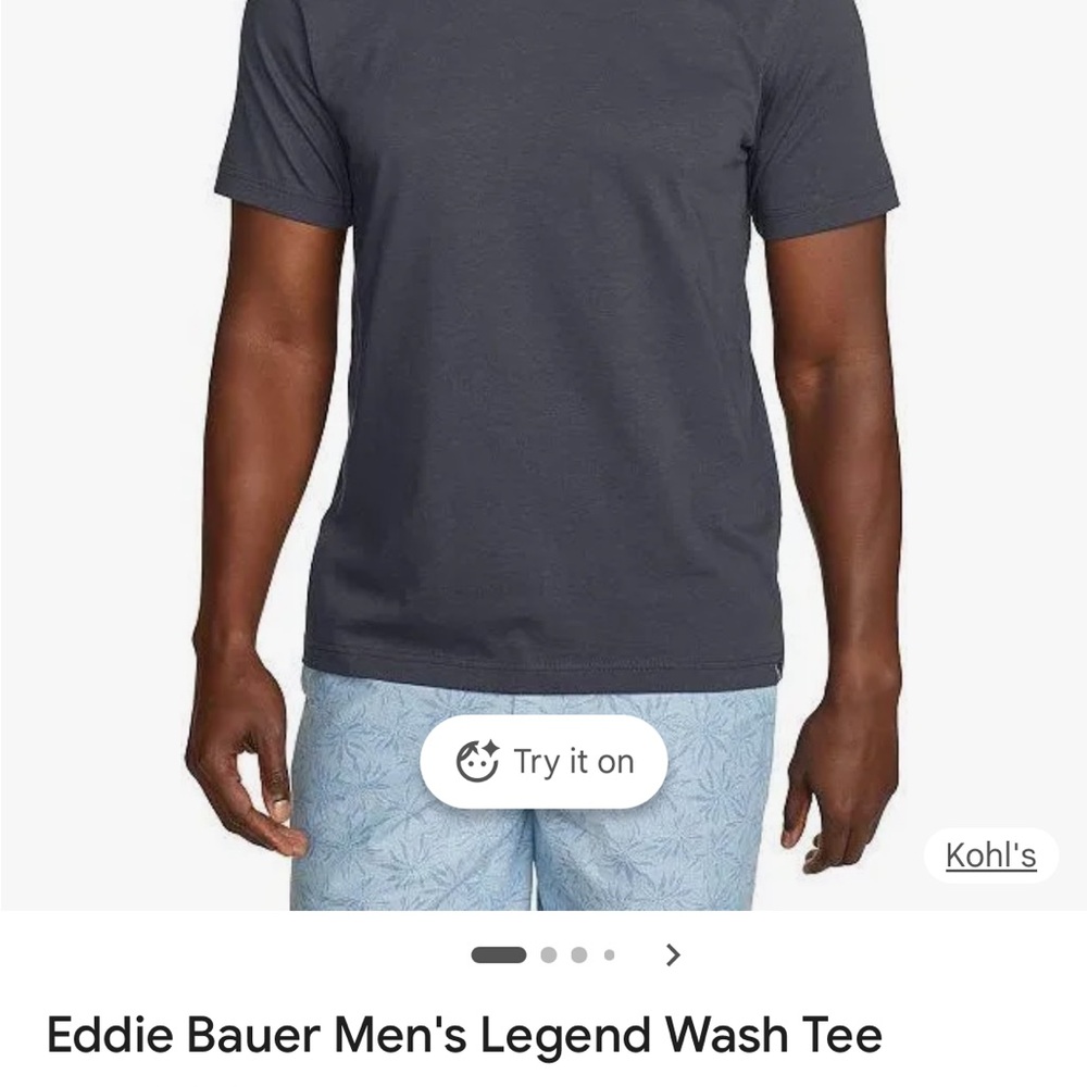 Eddie Bauer Legend Wash Midnight Navy Crew Neck T-Shirt Size L